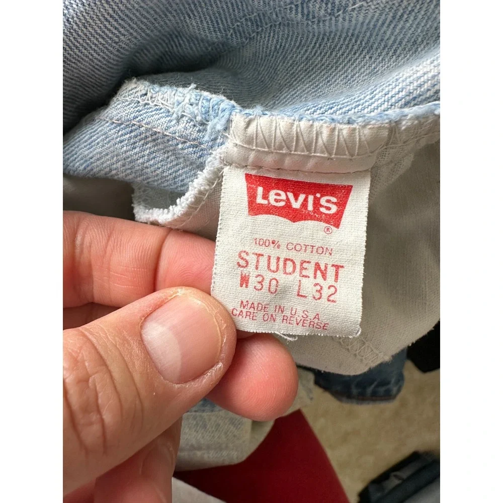 1980's Levi's Vintage Orange Tab Jean Student 30 X 32 Measure 28.5 X 30 USA Made